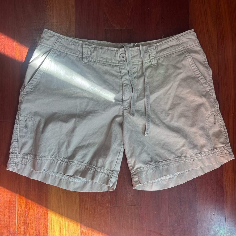 Vintage American Eagle Outfitters Beige Drawstring Cotton Shorts